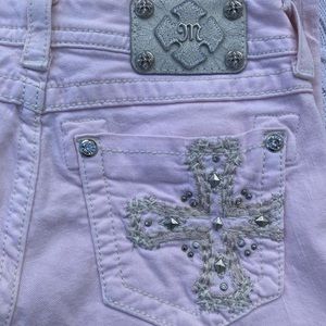 Miss Me Ladies PINK Jeans with Cross/Bling 28/32 Skinny